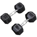 GravoMax 17.5kg Rubber Hex Dumbbell | Gym Equipment NZ