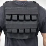 A man wear 20kg gravomax fitness vest back version