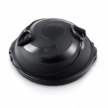 GravoMax black half balance ball with elastic resistance straps for core training