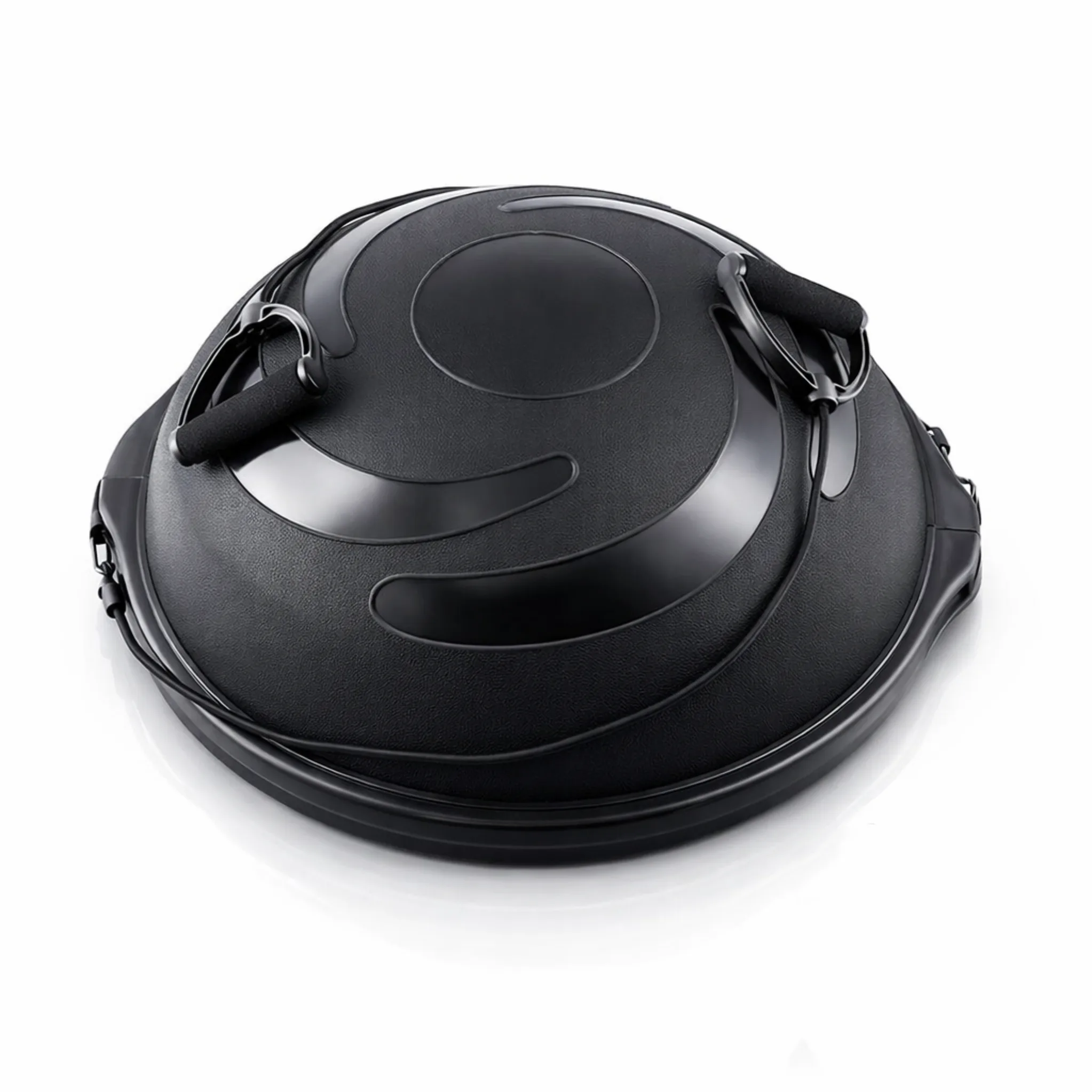 BOSU Ball Black GravoMax black half balance ball with elastic resistance straps for core training