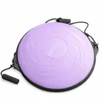 GravoMax purple half balance ball with elastic resistance straps for core training