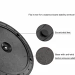 Back of BOSU Ball Details anti-skid feed and base