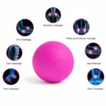 Compact massage ball for yoga warm-up and cooldown exercises
