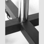 Detail of bumper plates stand