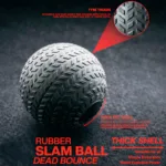 Close view of slam ball surface texture for secure handling