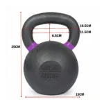 Dimension of 18kg kettlebell By GravoMax Fitness