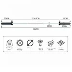 Dimension of Technique barbell By GravoMax Fitness