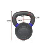 Dimensions 12kG Cast Iron Kettlebell By GravoMax Fitness