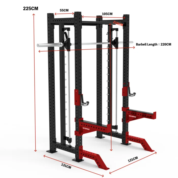 Squat Machine Dimensions GravoMax 2-in-1 Smith Machine Squat Rack | Auckland
