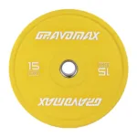 A pair of 15KG GravoMax Colour Olympic Bumper Weights