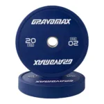 A pair of 20KG GravoMax Colour Olympic Bumper Weights