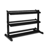 Heavy duty three tier dumbbell rack