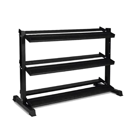 Heavy duty three tier dumbbell rack