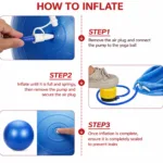 How to inflate yoga ball