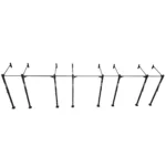 Top Version of GravoMax 4 Bay Wall Mounted Rig