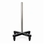 GravoMax commercial vertical bumper plate stacker with 90cm stainless steel sleeve and wheels