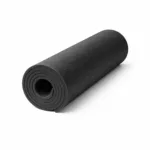 Light black yoga mat textured surface for better grip during exercise.
