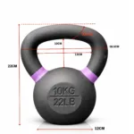 dimension of 10kg kettlebell