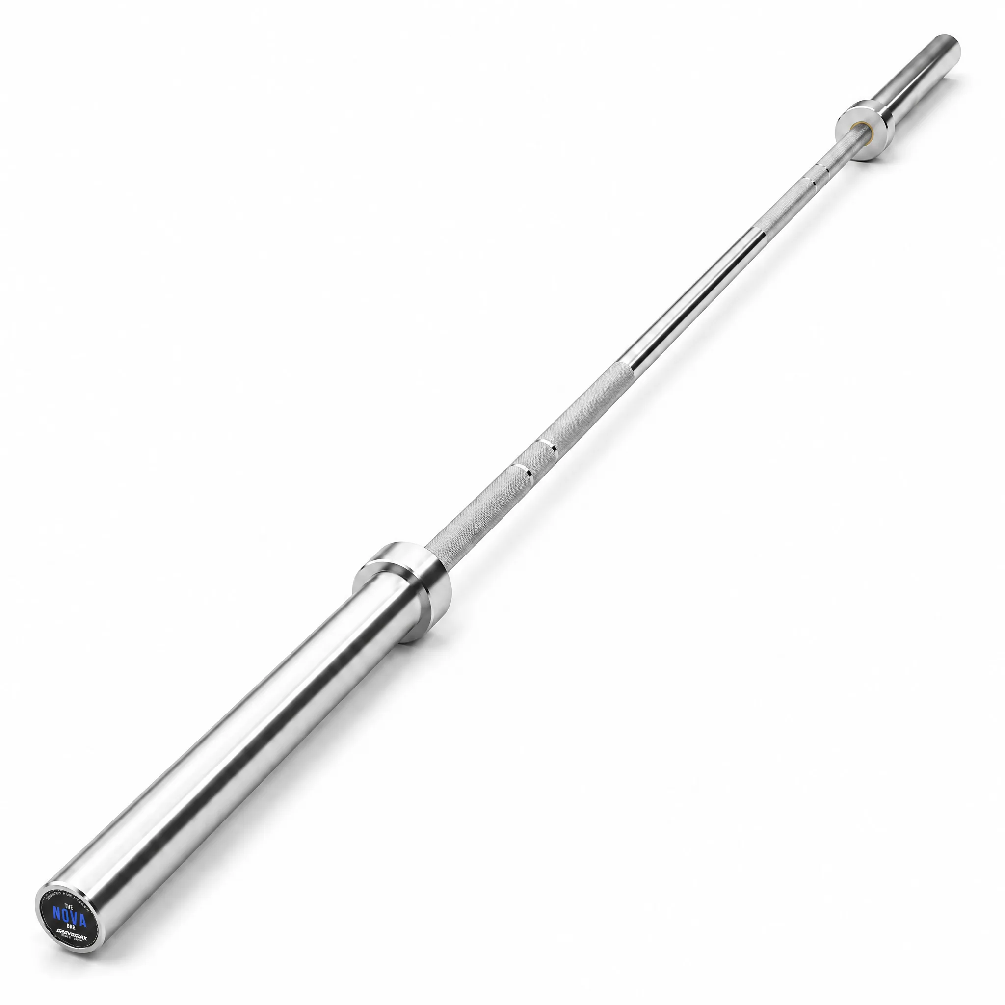nova 20 GravoMax Nova 20kg Olympic weightlifting barbell with hard chrome finish and 28mm shaft