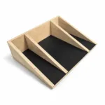 Internal structure of GravoMax wooden slant board featuring sturdy plywood support frames for high weight capacity.