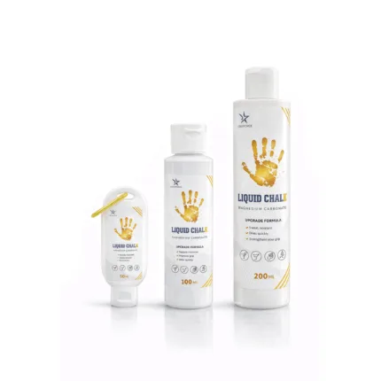 GravoMax quick dry liquid chalk squeeze bottle for weightlifting and climbing grip