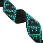 Detailed view of reinforced padding on weightlifting wrist straps