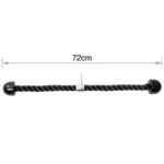 Length and dimensions of the GravoMax heavy-duty braided nylon tricep rope cable attachment for functional trainers
