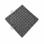 Dimensions of GravoMax interlocking gym mat showing 50x50cm size and 20mm thickness