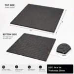 Top and bottom details of rubber mats