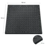 bottom detials of interlocking rubber mats