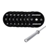 100KG Bumper Plates + Monkey King 20KG Barbell Set by GravoMax