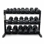 Hex Dumbbell Set with Rack | 10 Pairs (8–40kg)