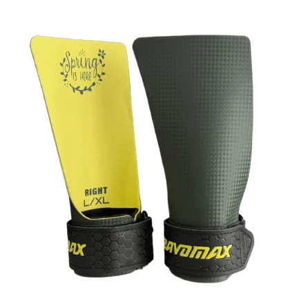 GravoMax Elite Series 3-layer gymnastics hand grips in lemon yellow for palm protection NZ