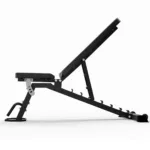 Flat bench and incline bench positions on one adjustable FID bench