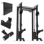 Functional trainer cable machine featuring various add-on attachment