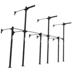 GravoMax 3 bay wall mounted mast rig featuring 4.5m tall uprights for mid-size CrossFit boxes New Zealand