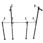 Upper angle view of two bay rig crossmember and mounting points