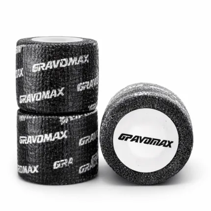 GravoMax Goat Tape 5cm 3-roll bundle black stretch cotton weightlifting tape for hook grip Auckland NZ