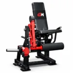 Heavy duty leg extension and curl machine with adjustable seat and smooth plate loaded system, ideal for home gym setup