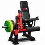 Leg extension and curl machine with plates