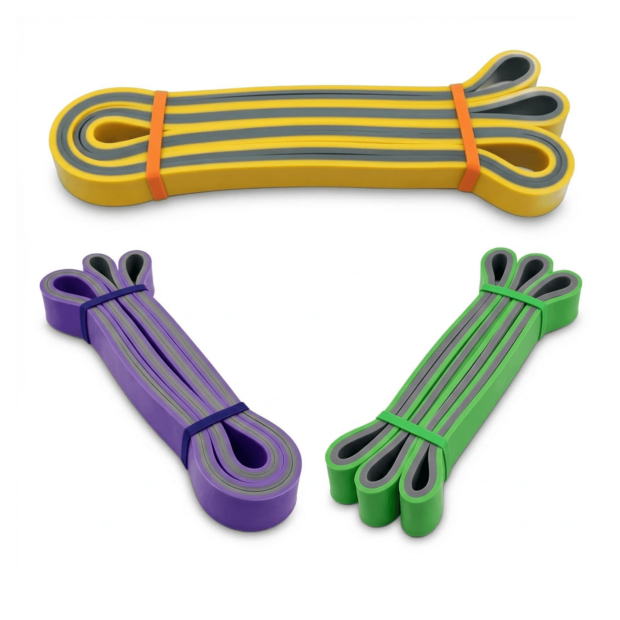 Medium level resistance bands package GravoMax 3-piece power resistance band set 21mm 32mm 44mm for New Zealand home gyms