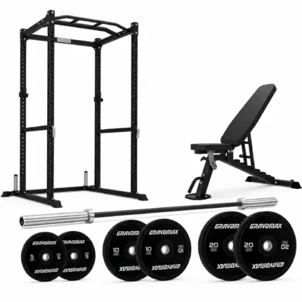Power Cage Package FID with weightlifting Barbell Set