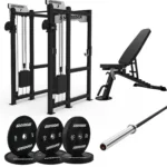 Six-Post Cable Machine Package weightlifting Barbell