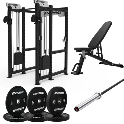 Six-Post Cable Machine Package weightlifting Barbell