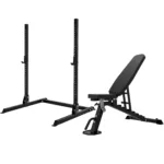 GravoMax high-quality squat rack and adjustable FID bench bundle for home gym strength training Auckland NZ