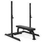 GravoMax high-quality TS350 squat rack and heavy-duty flat bench bundle for New Zealand home gym strength training