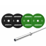 GravoMax 50kg barbell set including 20kg Olympic bar and 30kg bumper plates