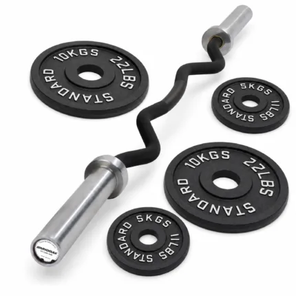 1.4m Curl Barbell with 30kg plates set