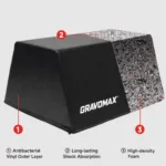 High-density sponge hip thrust bench with durable PVC cover