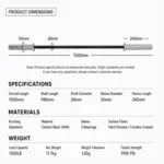 Product Details of 1.5m Training Barbell